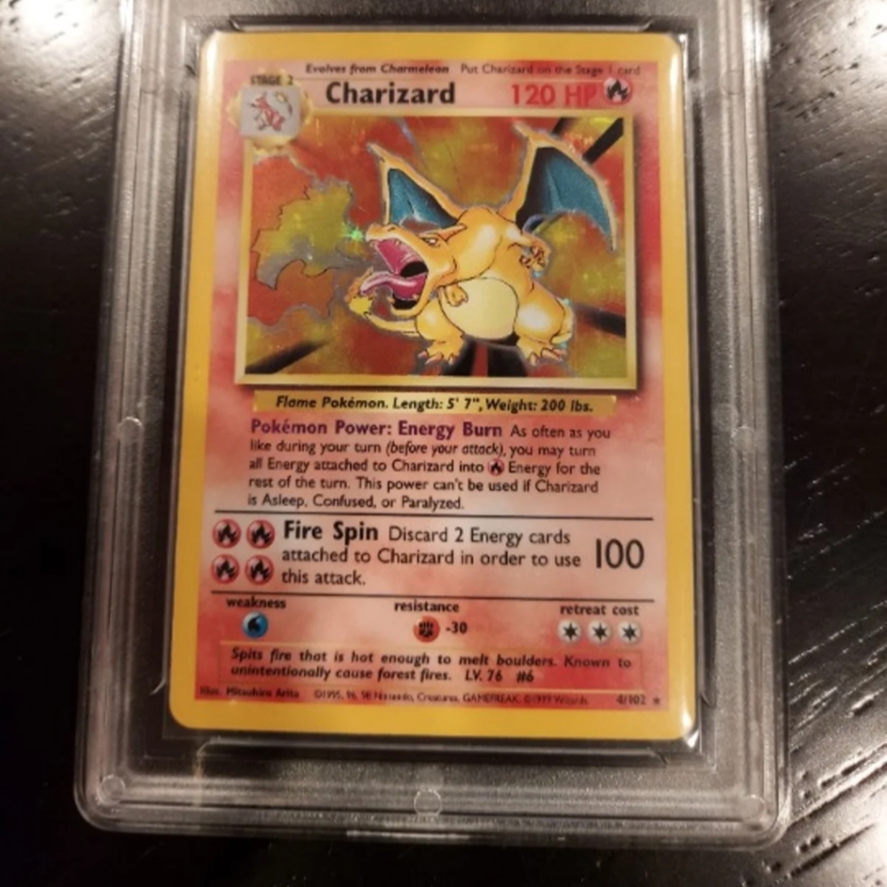 Charizard Base Set GMA 8 4/102 PSA 8